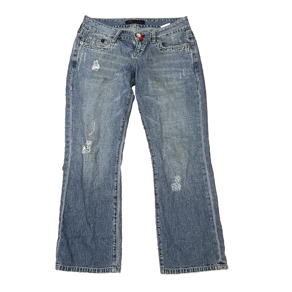 Vintage Y2K L7B By‎ Little Big Low Rise Capris Size 29 Ripped Distressed